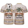 Mäns casual skjortor herr designer casablanc hawaii klänning skjorta tryckmönster camicia uni knapp upp hemd droppe leverans kläder trasa dheqw