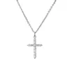 Pendanthalsband Fashion Cubic Zircon Cross Choker Halsband Guldfärg liten för Women Party Wedding Jewelry