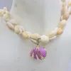 Gargantilla, joyería de tendencia exagerada, concha de caracol de mar Natural, collar colgante corto, diseño de suéter, accesorios de regalo para fiesta para mujer