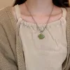 Подвесные ожерелья Allme Vintage Green Rasin Акриловое облако для женской веревочной цепи регулируемое колье для колье из колье