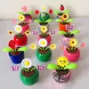 6pc Car Decoration Solar Powered Dancing Flower Swinging Animated Dancer Sunflower Car Funny Toy Ornaments Random222B