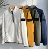 Mens Sweaters Tasarımcı Uzun Kollu Ceket Kadın Hoodie Sonbahar ve Kış Gevşek Kaya Granüler Sıcak Yarım Fermuar Kazak Moda Sweatshirt Boyutu M-2XL