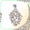 Lyxiga huvudstycken Crystal Waterdrop Barock Crown Rhinestone Bridal Diamond Bride Queen Tiara For Women Wedding Hair Accessories8754062