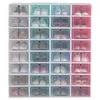 Storage Boxes Bins 6pcsset DIY Shoe Rack Sneaker Storage Box Fold Plastic Shoes Case Organizer Shoebox plastic assembly shoe cabinet 230803