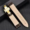 Watch Bands Pattern Design Male Leather Band with Stainless Steel Automatic Gold Buckle 18mm 20mm 22mm 24mm Straps 230803