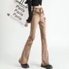 Jeans femme jambe large poche Vintage pantalon droit taille haute Do vieux décontracté Denim pantalon dames 2023 T168