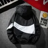 Men's Jackets Men Spring Fall Thin Hoodies Coats Long Sleeves Color Block Zipper Hooded Sweatshirts Jacket Male Black /White/ Gray Outwear T230804