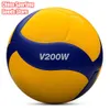 Balls Model Collleyball Model200 منافسة اللعبة الاحترافية للكرة الطائرة التخييم للكرة الطائرة اختيارية المضخة الإبرة Net Bag 230803