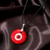 Mode Blauw Glas Devil's Eye Hanger Ketting Mannen Vrouwen Ronde Turkse Blauwe Boze Oog Trui Ketting Kettingen Sieraden Gift