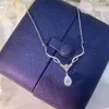 Anhänger Halsketten Mode Winkel Flügel Chocker Halskette Silber Farbe Verlobung Hochzeit Anhänger für Frauen Braut Zirkon Schmuck Geschenk 230804