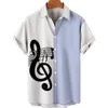 Hommes t-shirts pour hawaïen musique motif hauts mode Harajuku été manches chemise 2023 surdimensionné t-shirt homme vêtements 5XL