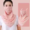 Foulards Mousseline de Soie Impression Triangle Cou Écharpe Visage Wraps Crème Solaire Foulard Floral Bandana Tête Sport En Plein Air Bande De Cheveux