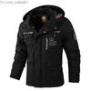 남성용 재킷은 크로스 국경 외국 무역 남자 캐주얼 재킷 파카 가을과 겨울 후드 재킷 남자 코트 솔리드 야외 패션 T230804