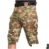 Men'S Shorts Men Urban Military Tactical Outdoor Waterproof Wear Resistant Cargo Quick Dry Mti Pocket Plus Size Hiking Pants 220621G Dhsne