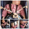 Porte-sucettes Clips # Jouets pour bébé Perles en silicone Dents Anneaux en bois Bracelets faits à la main Chaînes de mamelon Pinces à dents Chariots Cloche Produits pour bébé Z230804