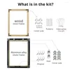 Frames DIY Metal Canvas Picture Frame Kit Gold Black Walnut 50X70 60X90cm Wall Art Paintings 9 Colors Po Poster Gallery Home Decor