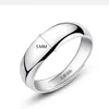 Wedding Rings 100% Real 999 Pure Silver Jewelry Simple Open Ring For Women Men Ring Fashion Free Size Bright Rings Gifts 230803