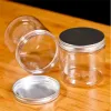 wholesale Livraison gratuite - DIY 200g Clear Cream Jar 200g PET pot contenant cosmétique emballage cosmétique bouchon en aluminium étui de rangement bouteille