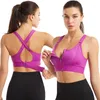 Gilet antichoc et respirant pour femmes Shapers sans anneau en acier Yoga Sports soutien-gorge croisé dos réglable fermeture à glissière avant soutien supérieur