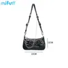 Evening Bags Mifuny Xiuya Motorcycle Style Cool Shoulder Bag Pattern Black Girls Underarm Cell Phone Metal Heart Handbags 230803