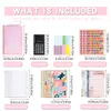 Bindmiddelen A6 Budget Bindmiddel Geld Organizer PU Leer Notebook Planner met Cash Enveloppen Kaarten Engels Brief Stickers Label 230803