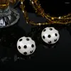 Backs Earrings Elegant Circular Oil Painting Black White Spotted Clip Earring Extremely Austere For Birthday Holiday Accessories