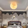 Lampes suspendues nordique lune dessin animé chambre décor lampe chambre d'enfants vestiaire salon couloir magasin de vêtements lumière