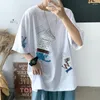 Мужские рубашки Tast Po 2023-свободная футболка с коротким рукавом летом. Гонконгские студенческие дни