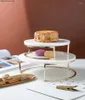 Plates Creative Natural Marble Cake Tray Dessert Table Display Stand Fruit Snack Modern Home Decoration Makeup Tool Storage