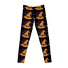 Calças ativas Happy Halloween Cute Witch's Hat and Spider Web Fun Leggings de feriado de Halloween Leggings de fitness feminino?