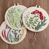 Kinesiska stilprodukter Lavendelbroderi DIY Nålverk Blomma Needlecraft för nybörjare Cross Stitch