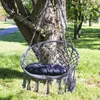 Hammocks Wyposaż luksusowy na zewnątrz makrama hamak wiszące krzesło bawełniane wielokolorowe rozmiar 31,5 "l x 24" W pojemność 250L Stand 230804