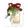 12 Holiday Lantern with Berries, Pine Artificial Christmas Arrangement, Green