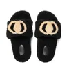 spegelkvalitet fluffiga päls sandaler hus sandal designer plattform mode vinter nallebjörn glider avslappnad fuzzy lyx tofflor platt glid kvinno skor tazz tozzlare