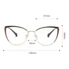 Reading Glasses Women Anti Blue Rays Cat Eye Prescription Glasses For The Nearsighted Metal Spring Leg Short-sight Eyewear 0 -0.5 -0.75 To -6.0 230804