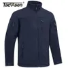 Men's Jackets TACVASEN Winter Tactical Fleece Jacket Mens Zipper Pockets Jacket Thermal Warm Security Full Zip Fishing Work Coats Outwear Tops 230803