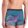 Underpants Blue And Purple Scalloped Marbling Marbled Marble Pattern Cotton Panties Men's Underwear Print Shorts Boxer Briefs