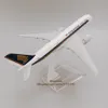 Flugzeugmodell, 16 cm, Air Singapore Airlines Airbus A350 350 Airways, Flugzeugmodell, Legierungsmetalldruckguss-Modellflugzeug, Flugzeug mit Basisspielzeug, Geschenk 230803