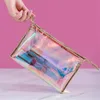 Holographic Makeup Bag Transparent Laser Cosmetic Bags Portable Waterproof Toiletry Pouch for Women Girls JL1790