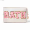 Cosmetic Bags Cases Cute Travel Chenille University Facial MMS Makeup Bag Prep Patch Makeup Bag Youth Girls Toilet Storage Organizer Z230804