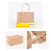 wholesale Sublimation Blanks Plain Natural Tote Bag Small Jute Bags For Diy Hand Painting Blank Polyester Canvas Totes With Handles Dholm LL