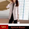 Women's Suits Fashion Women Formal Jacket Black Apricot Khaki Casual Long Sleeve Coat Office Ladies Business Work Wear Blazer