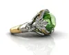 Wedding Rings 14K Yellow Gold Natural Emerald Gemstone Ring for Women Fine Anillos De Anel Bijoux Femme Jewellery Bizuteria 14K Gold Jade Ring 230803