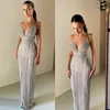 Sexig mantel Crystal Evening Spaghetti Beads Formal Party Prom Dress Red Carpet Long Dresses For Special OCN