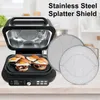 BBQ Gereedschap Accessoires Splatter Shield Roestvrij Staal Fijnmazig Scherm Dubbellaags Splash Lucht Friteuse Guards voor F 230804