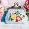 Chinese Style Products DIY Ribbon Flowers Embroidery Wallet for Beginner Needlework Kits Cross Stitch Series Arts Crafts DIY Coin Purse Materials R230804