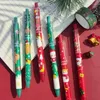 Party Favor 6st Santa Gel Ink Pen Presents Birthday Decor Kids Back To Shool Present Child Christmas Giveaways år gåva