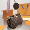 Leather Shoulder Bag Women Designer Multi Pochette Accessoires Crossbody Bag Purse With Original Box Date Code