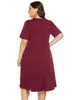 Vestidos tamanho grande feminino flor queimada cintura oca manga curta vestido bainha grande roupas femininas noite