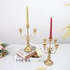 Candle Holders European Style Iron Candlestick Multi-head Removable Ware Candlelight Dinner Wedding Decoration